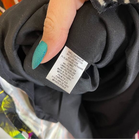 MILLY Multicolor Floral Mesh Detail Exposed Zipper Short Sleeve Dress Size 10 - Picture 5 of 7